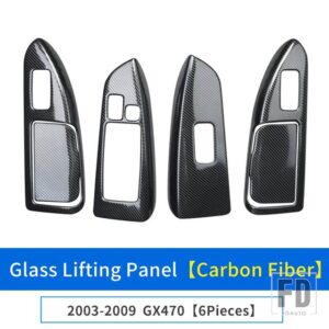 レクサス 2003-2009 GX 470 GX470 38200 インテリアドアボタンコントロールパネル装飾アクセサリー - Carbon Fiber