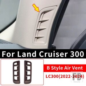トヨタ 2021-2024 ランドクルーザー 300 高構成ピーチウッドテクスチャインテリアアクセサリー LC300 アップグレード - B Style Air Vent