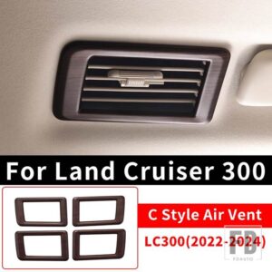 トヨタ 2021-2024 ランドクルーザー 300 高構成ピーチウッドテクスチャインテリアアクセサリー LC300 アップグレード - C Style Air Vent