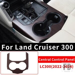 トヨタ 2021-2024 ランドクルーザー 300 高構成ピーチウッドテクスチャインテリアアクセサリー LC300 アップグレード - Central Control