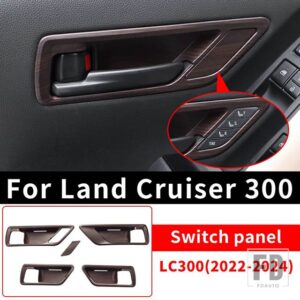 トヨタ 2021-2024 ランドクルーザー 300 高構成ピーチウッドテクスチャインテリアアクセサリー LC300 アップグレード - Switch panel
