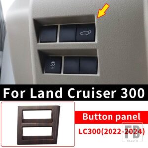 トヨタ 2021-2024 ランドクルーザー 300 高構成ピーチウッドテクスチャインテリアアクセサリー LC300 アップグレード - Button panel
