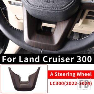 トヨタ 2021-2024 ランドクルーザー 300 高構成ピーチウッドテクスチャインテリアアクセサリー LC300 アップグレード - A Steering Wheel