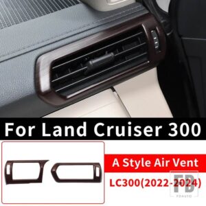 トヨタ 2021-2024 ランドクルーザー 300 高構成ピーチウッドテクスチャインテリアアクセサリー LC300 アップグレード - A Style Air Vent