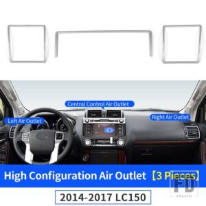 トヨタ ランドクルーザープラド 150 2014-2023 2022 空調ベントクローム装飾ストリップ LC150 FJ150 インテリアアクセサリー - 2014-2017 Full Set