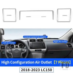 トヨタ ランドクルーザープラド 150 2014-2023 2022 空調ベントクローム装飾ストリップ LC150 FJ150 インテリアアクセサリー - 2018-2023 Full Set