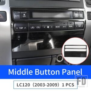 トヨタ 2003-2009 ランドクルーザープラド 120 LC120 FJ120 インテリアアップグレードハンドルギアボックスエアコンアウトレット 2008 - Button panel