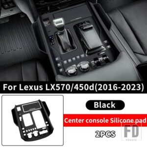 レクサス 2016-2023 2022 LX570 LX450D センターコンソール収納スリーブギアカバー LX 570 インテリアアップグレードアクセサリー - Black