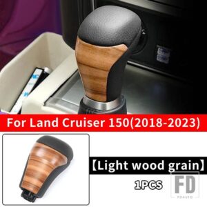 トヨタ ギアボックスハンドル ランドクルーザープラド 150 LC150 FJ150 2010-2023 アクセサリーインテリアアップグレードウッドテクスチャシフ - Light Wood Grain