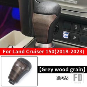 トヨタ ギアボックスハンドル ランドクルーザープラド 150 LC150 FJ150 2010-2023 アクセサリーインテリアアップグレードウッドテクスチャシフ - Grey wood grain