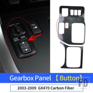 レクサス ステンレスギアボックスカバー GX 470 GX470 2003-38231 アップグレード室内装飾アクセサリー - Carbon Fiber B
