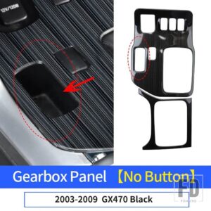 レクサス ステンレスギアボックスカバー GX 470 GX470 2003-38231 アップグレード室内装飾アクセサリー - Black No Button