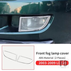 トヨタ 2003-2009 ランドクルーザープラド 120 フロントとリアフォグランプ装飾フレーム LC120 サイドライト - Front Fog Lamp
