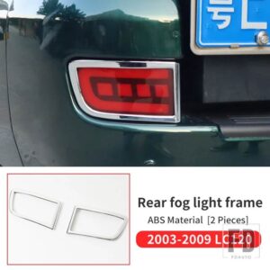 トヨタ 2003-2009 ランドクルーザープラド 120 フロントとリアフォグランプ装飾フレーム LC120 サイドライト - Rear Fog Lamp