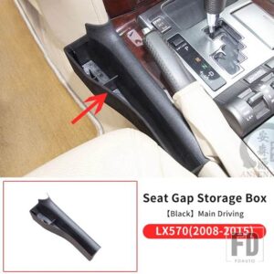 レクサス シートギャップ多機能トレイ LX 570 LX570 2021-2008 インテリアアクセサリー中央制御収納ボックス - Left Black 08-15