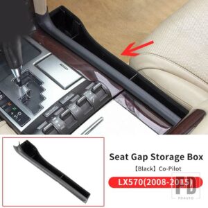 レクサス シートギャップ多機能トレイ LX 570 LX570 2021-2008 インテリアアクセサリー中央制御収納ボックス - Right Black 08-15