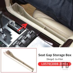 レクサス シートギャップ多機能トレイ LX 570 LX570 2021-2008 インテリアアクセサリー中央制御収納ボックス - Right Beige 08-15