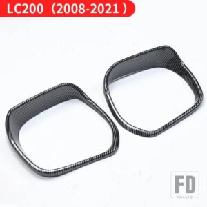 トヨタ 2008-2024 ランドクルーザー 200 プラド 150 バックミラー防雨カバー雨アイブロウ LC150 LC200 外装アクセサリー - LC200-fiber-pattern