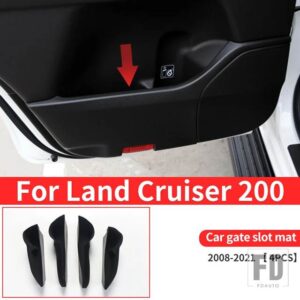 トヨタ ランドクルーザー 200 2008-2021 ギアボックス収納ボックスソフトレザーケース LC200 水カップマットトレイ装飾アクセサリー - Car gate slot mat