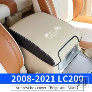 トヨタ 2008-2021 ランドクルーザー 200 プラド 150 アームレスト収納ボックス冷蔵庫革カバー冷蔵庫インテリア - LC200 2008-20213