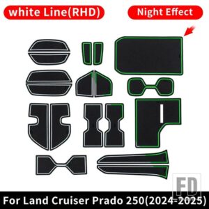 トヨタ ランドクルーザー 250 2024 2025 プラド LC250 1958 初版ゲートスロットマットインテリアアップグレードアクセサリー - white Line(RHD)
