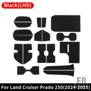 トヨタ ランドクルーザー 250 2024 2025 プラド LC250 1958 初版ゲートスロットマットインテリアアップグレードアクセサリー - Black Line(LHD)