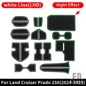 トヨタ ランドクルーザー 250 2024 2025 プラド LC250 1958 初版ゲートスロットマットインテリアアップグレードアクセサリー - white Line(LHD)