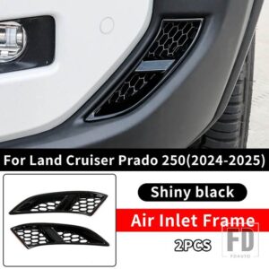 トヨタ ランドクルーザー 250 2024 2025 プラド LC250 1958 初版バンパートエアインレット装飾カバーアップグレードアクセサリー - Bright Black