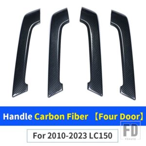 トヨタ 2010-2023 ランドクルーザープラド 150 LC150 FJ150 アクセサリーステンレスドアハンドルカバー室内装飾 2022 - Carbon Fiber 4 Door