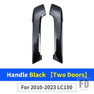 トヨタ 2010-2023 ランドクルーザープラド 150 LC150 FJ150 アクセサリーステンレスドアハンドルカバー室内装飾 2022 - Black 2 Door