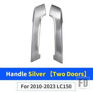 トヨタ 2010-2023 ランドクルーザープラド 150 LC150 FJ150 アクセサリーステンレスドアハンドルカバー室内装飾 2022 - Silver 2 Door