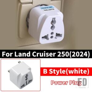 トヨタ トランク電源プラグ 2024 ランドクルーザー 250 LC250 FJ250 インテリアアップグレードアクセサリーチューニング 12V 110-240 ボルトコ - White-B-Style