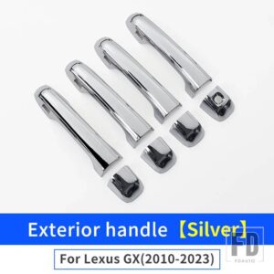 レクサス 外装ドアハンドルカバー 2010-2023 GX460 GX 460 アップグレード装飾アクセサリー 2022 2021 - Silver