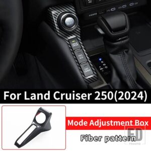 トヨタ ランドクルーザー 250 2024 1958 プラド LC250 初版センターコンソールモード変換ボタンカバーインテリアアクセサリー - Fiber pattern
