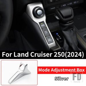 トヨタ ランドクルーザー 250 2024 1958 プラド LC250 初版センターコンソールモード変換ボタンカバーインテリアアクセサリー - Silver