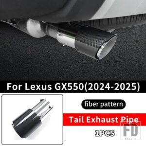 レクサス 2024 2025 GX550 550H ステンレステールパイプマフラーアップグレードアクセサリー GX 550 外装チューニング - Fiber pattern