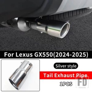 レクサス 2024 2025 GX550 550H ステンレステールパイプマフラーアップグレードアクセサリー GX 550 外装チューニング - Silver