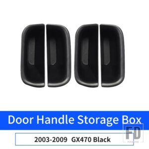 レクサス ドアハンドル収納ボックストレイ GX 470 GX470 2003-38231 アップグレード室内装飾アクセサリー - Black 2003-2009