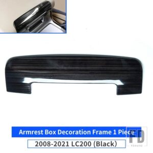 トヨタ アームレスト収納ボックススイッチ ランドクルーザー 200 2008-2021 装飾アクセサリー LC200 インテリア 2016-20 - Black
