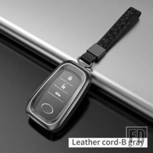 トヨタ 完全密閉金属キーシェル ランドクルーザープラド 200 150 LC150 LC200 アップグレードアクセサリー - gray B The
