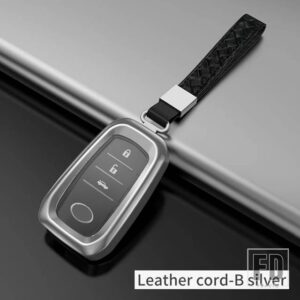 トヨタ 完全密閉金属キーシェル ランドクルーザープラド 200 150 LC150 LC200 アップグレードアクセサリー - silver B The