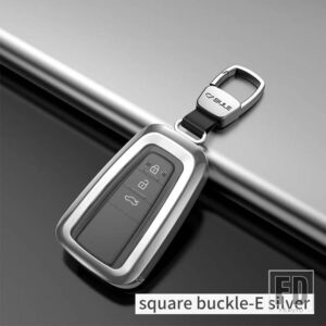 トヨタ 完全密閉金属キーシェル ランドクルーザープラド 200 150 LC150 LC200 アップグレードアクセサリー - silver E The buckle