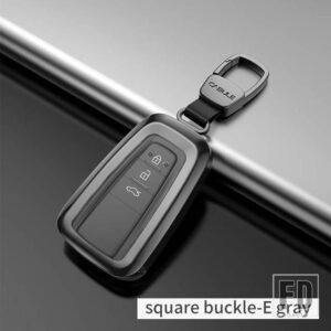 トヨタ 完全密閉金属キーシェル ランドクルーザープラド 200 150 LC150 LC200 アップグレードアクセサリー - gray E The buckle