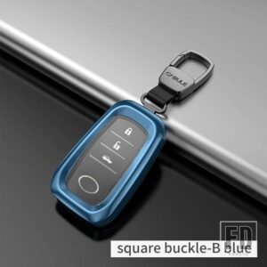 トヨタ 完全密閉金属キーシェル ランドクルーザープラド 200 150 LC150 LC200 アップグレードアクセサリー - blue B The buckle