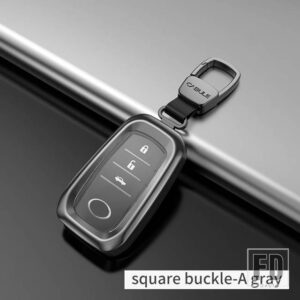 トヨタ 完全密閉金属キーシェル ランドクルーザープラド 200 150 LC150 LC200 アップグレードアクセサリー - gray A The buckle