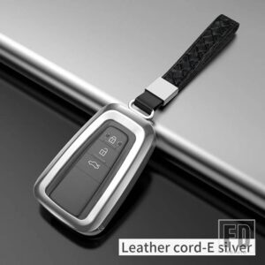 トヨタ 完全密閉金属キーシェル ランドクルーザープラド 200 150 LC150 LC200 アップグレードアクセサリー - silver E The