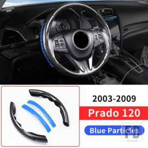 トヨタ カーボンパターンスタイルステアリングホイールカバー ランドクルーザープラド 120 150 LC120 LC150 2003-2023 インテリアアクセサリー - LC120 Blue