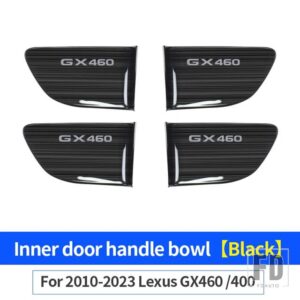 レクサス ステンレスドアハンドルパネル GX460 GX 460 2023-2010 2017-22 室内装飾アクセサリー - Black A 10-23