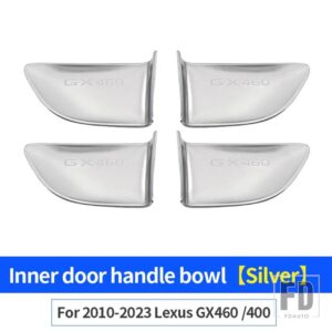 レクサス ステンレスドアハンドルパネル GX460 GX 460 2023-2010 2017-22 室内装飾アクセサリー - Silver A 10-23