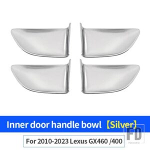 レクサス ステンレスドアハンドルパネル GX460 GX 460 2023-2010 2017-22 室内装飾アクセサリー - Silver B 10-23